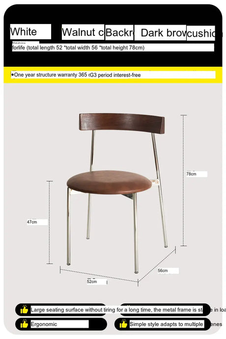 ABOUT WHITE Elowen Vintage-Inspired Soft Padded Dining Chair from ABOUT WHITE