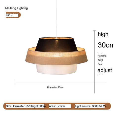 MAILANG Haruka Elegant Fabric Pendant Ceiling Lamp from MAILANG
