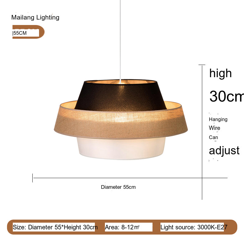 MAILANG Haruka Elegant Fabric Pendant Ceiling Lamp from MAILANG