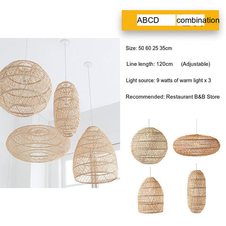 MAILANG Haruki Woven Design Rustic Ceiling Lamp from MAILANG