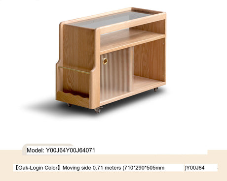 GENJI Tsubasa Rustic Minimalist Solid Wood Side Table from GENJI