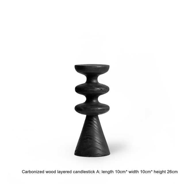 VAVINCI Marisol Artistic Wooden Candleholder for Hotel Décor from VAVINCI