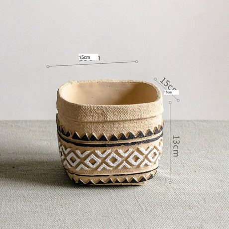 JUHAN Aisling Retro Geometric Pattern Flower Pot from JUHAN