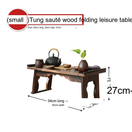 PAULOWNIA Haruka Minimalist Solid Wood Tea Tray from PAULOWNIA