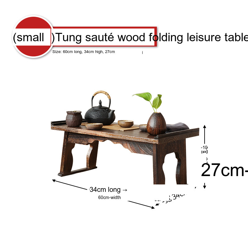 PAULOWNIA Haruka Minimalist Solid Wood Tea Tray from PAULOWNIA