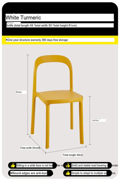 ABOUT WHITE Seville Minimalist Plastic Dining Chair from ABOUT WHITE