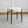 NIYE Zermatt Chic Elegant Fabric Makeup Stool from NIYE