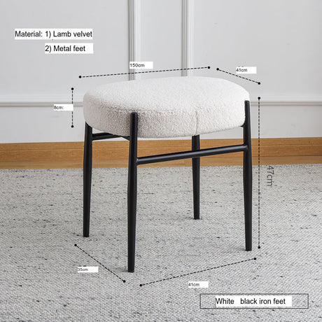 NIYE Zermatt Chic Elegant Fabric Makeup Stool from NIYE