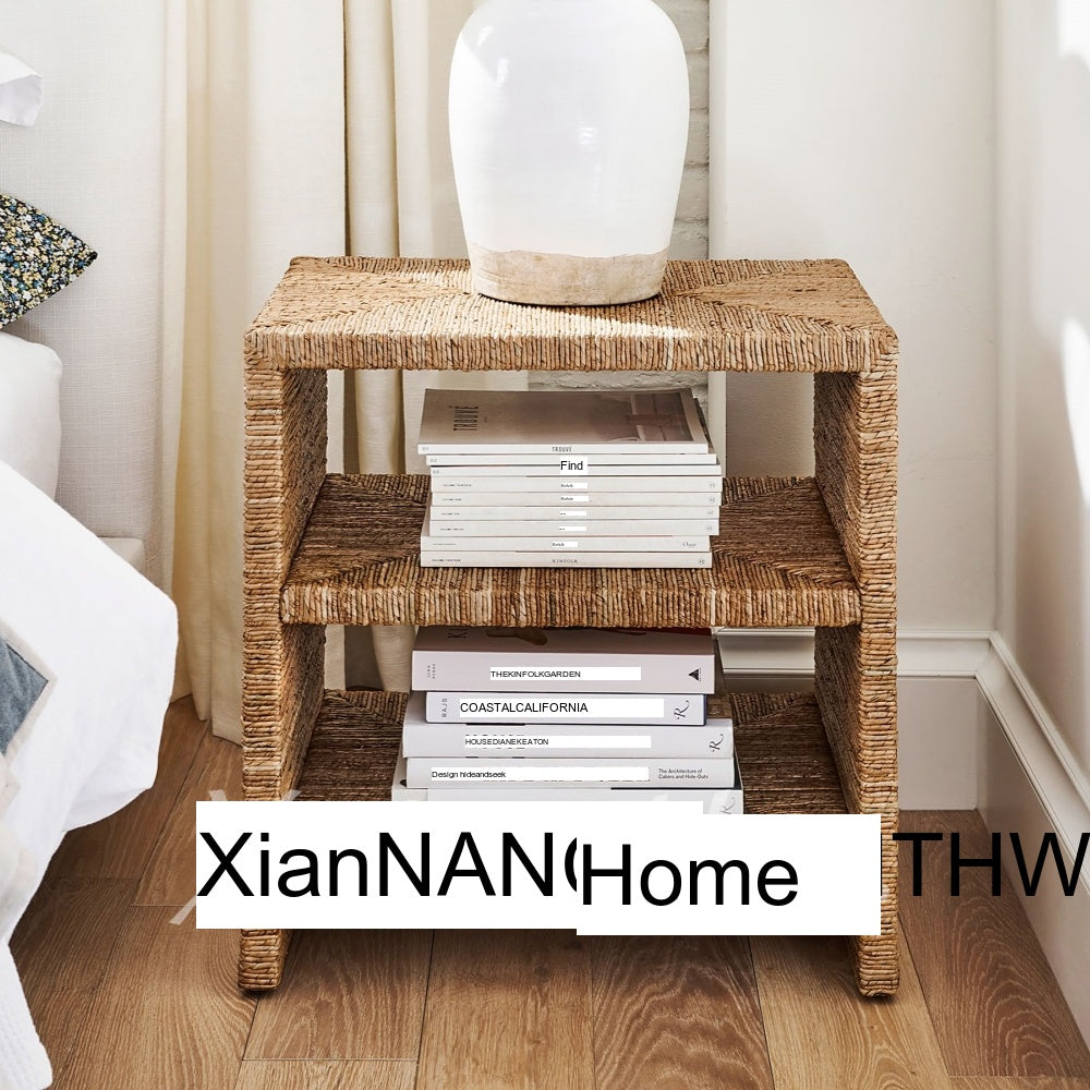 GENJI Isadora Eco-Friendly Woven Rattan Bedside Table from GENJI