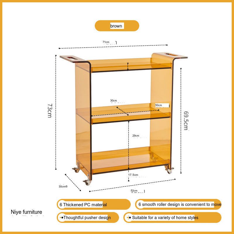 NIYE Aislinn Transparent Nordic Sofa Side Table from NIYE