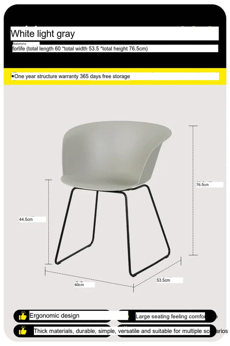 ABOUT WHITE Lysander Minimalist Scandinavian Dining Chair from ABOUT WHITE