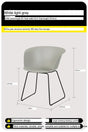 ABOUT WHITE Lysander Minimalist Scandinavian Dining Chair from ABOUT WHITE