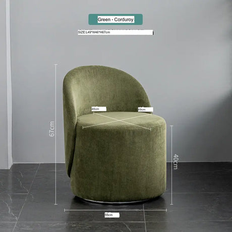 ABOUT WHITE Isolde Velvet Rotating Single Chair from ABOUT WHITE