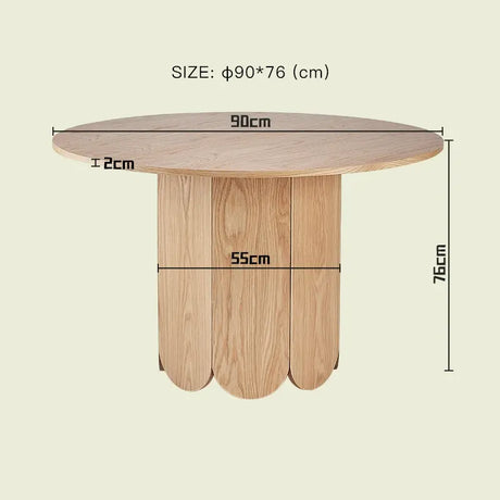 LAZYSPACE Leo Solid Wood Round Table from LAZYSPACE