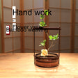 PAULOWNIA Haruki Elegant Handmade Bamboo Flower Basket from PAULOWNIA