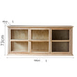 JUHAN Kaelani Rustic Solid Wood TV Cabinet with Glass Doors from JUHAN