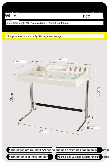 ABOUT WHITE Marisol Elegant Minimalist Storage Dressing Table from ABOUT WHITE