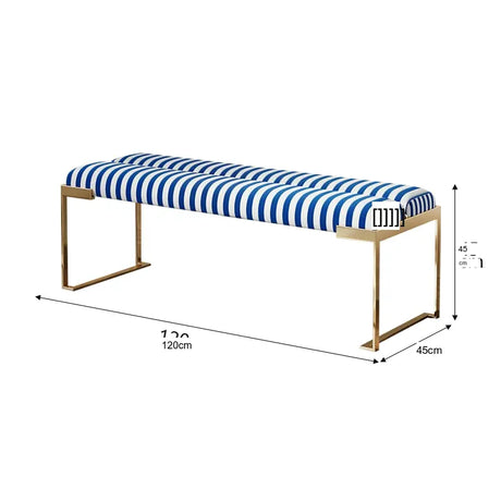 GANGETIC AGE Isolde Elegant Contemporary Steel Bedroom Bench from GANGETIC AGE