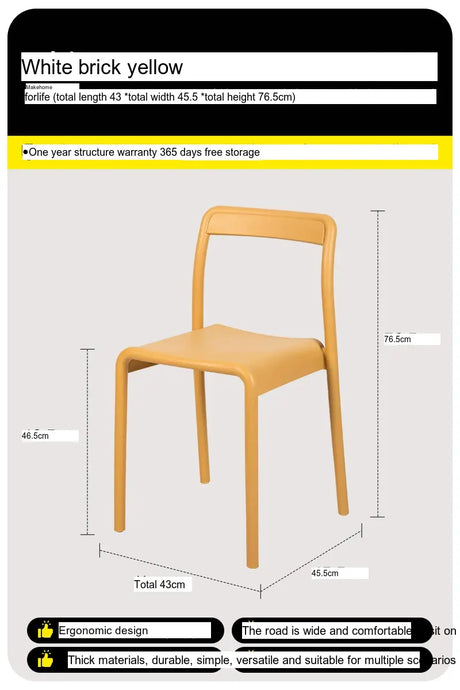 ABOUT WHITE Miura Sleek Stackable Dining Chair from ABOUT WHITE