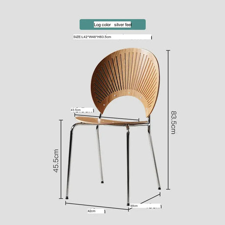 ABOUT WHITE Elowen Sleek Retro Dining Chair from ABOUT WHITE