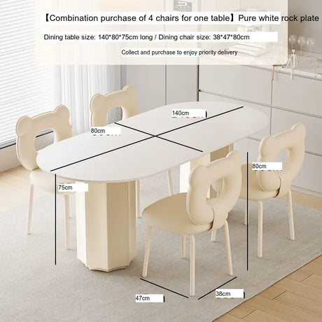 XIMIKA Isadora Elegant Light Dining Table from XIMIKA