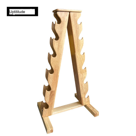 UPTITUDE Marcellus Elegant Natural Oak Dumbbell Rack from UPTITUDE