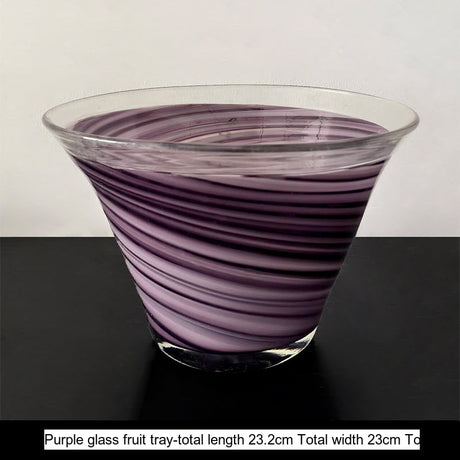 LIVETAI Alhambra Elegant Glass Decorative Fruit Plate from LIVETAI