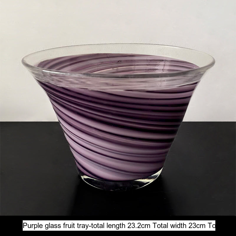 LIVETAI Alhambra Elegant Glass Decorative Fruit Plate from LIVETAI