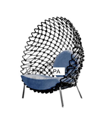 RATTAN SPACE Zephyra Cozy Internet-Red Balcony Chair from RATTAN SPACE