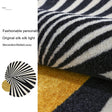 MOXI Seraphina Abstract Geometric Round Carpet - Minimalist Black & White Design from MOXI