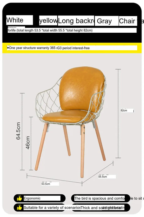 ABOUT WHITE Juniper Elegant Soft Backrest Dining Chair from ABOUT WHITE