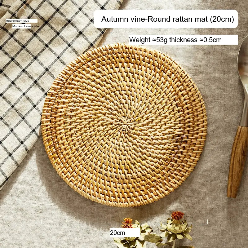 MH Isolde Premium Rattan Heat-Resistant Table Pad from MH