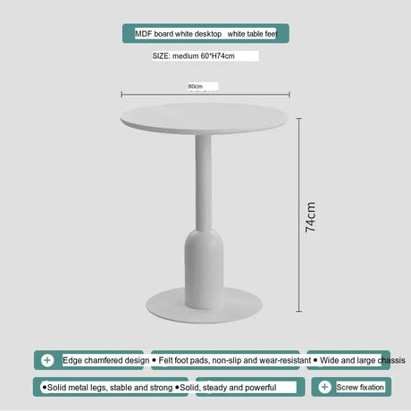 ABOUT WHITE Orenji Elegant Solid Wood Round Dining Table from ABOUT WHITE