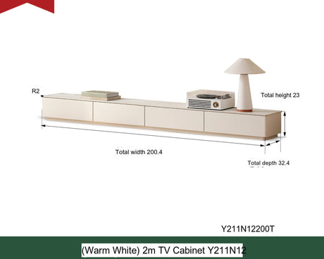 GENJI Aranella Creamy Solid Wood Floor Cabinet. from GENJI