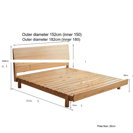 BAIYA SHUNAN Haruki Elegant Natural Wood Tatami Bed from BAIYA SHUNAN