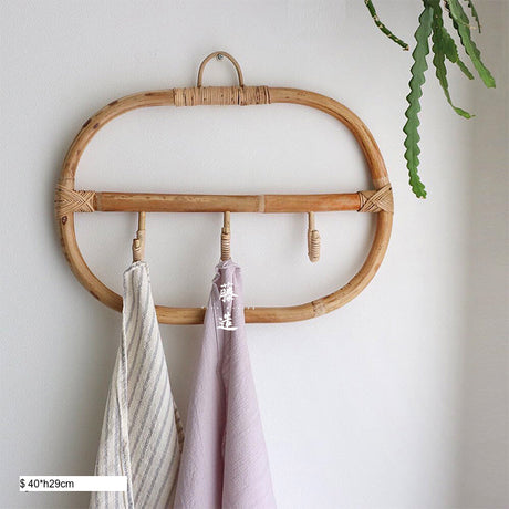 RATTAN FURNITURE Inesique Handcrafted Wall Shelf Storage Hook from RATTAN FURNITURE