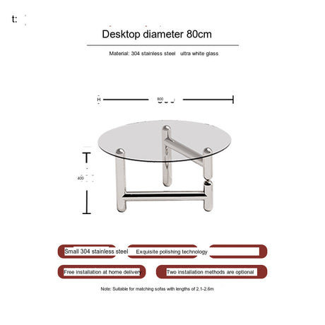 TELLS Isolde Sleek Minimalist Round Retro Coffee Table from TELLS
