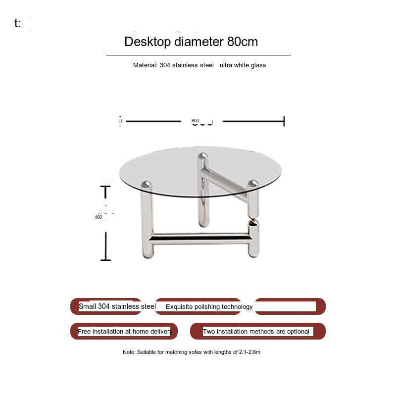 TELLS Isolde Sleek Minimalist Round Retro Coffee Table from TELLS