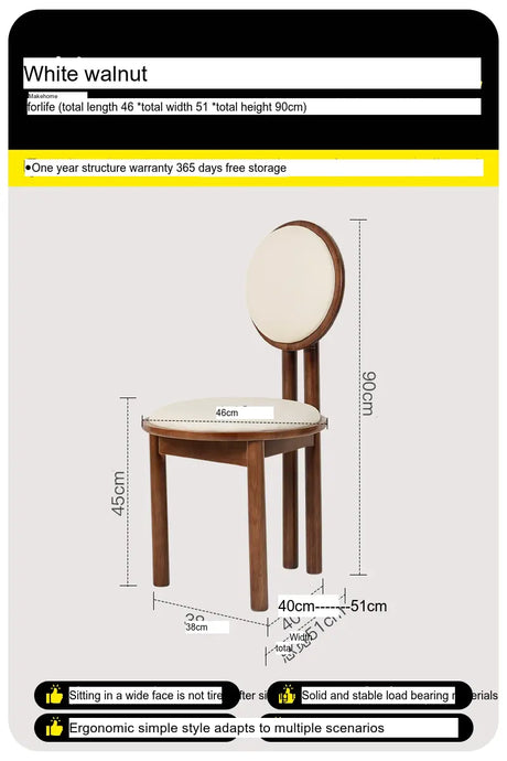 ABOUT WHITE Isadora Vintage Designer Backrest Leisure Chair from ABOUT WHITE