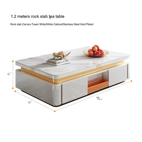 QUANMU Elowen Sleek Modern Coffee Table from QUANMU