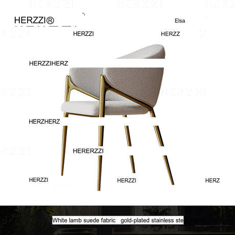HERZZI Santiago Elegant Stainless Steel Luxury Dining Chair from HERZZI