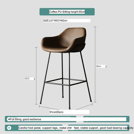 ABOUT WHITE Damaris Sleek Contemporary Nordic Bar Stool from ABOUT WHITE