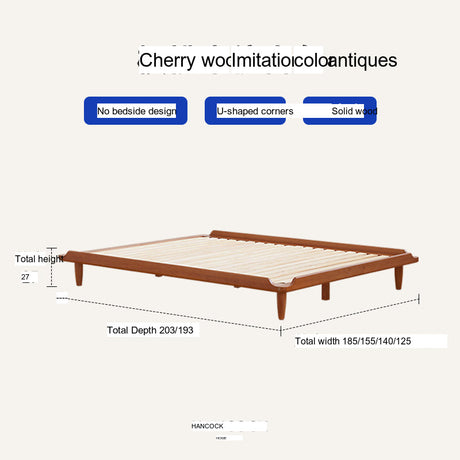 HANKE Isabell Elegant Cherrywood Tatami Bed Frame from HANKE