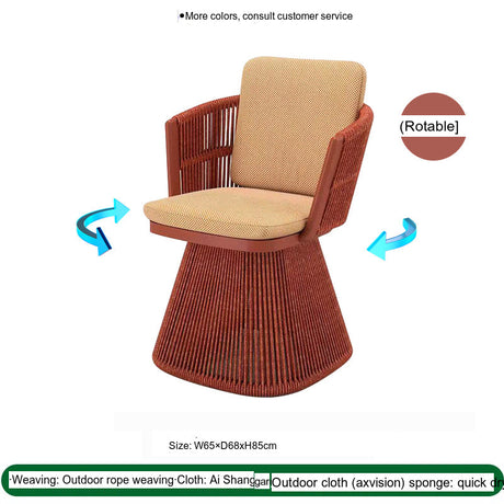 DIME GARDEN Santiago Elegant Woven Rattan Dining Set from DIME GARDEN