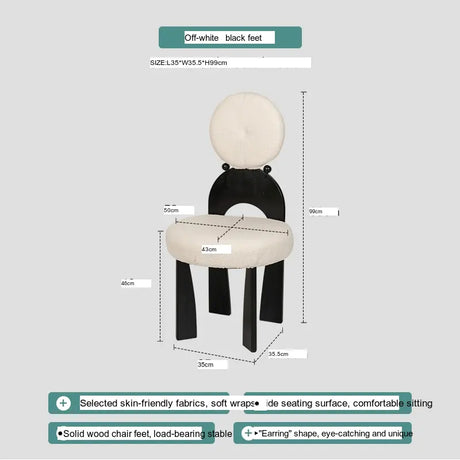 ABOUT WHITE Mariposa Elegant Solid Wood Dining Chair from ABOUT WHITE