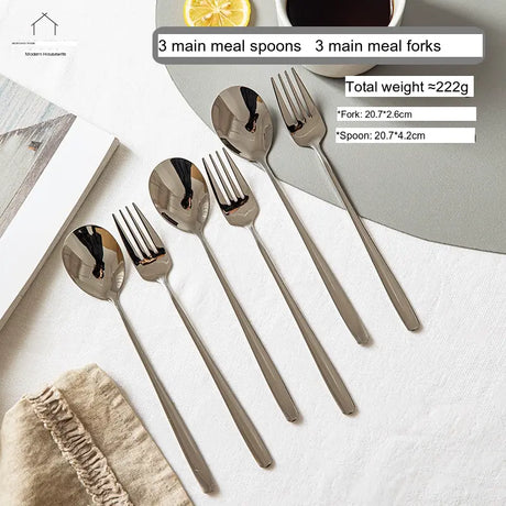 MH Aisling Premium Stainless Steel Chopstick & Fork Set for Home Use from MH