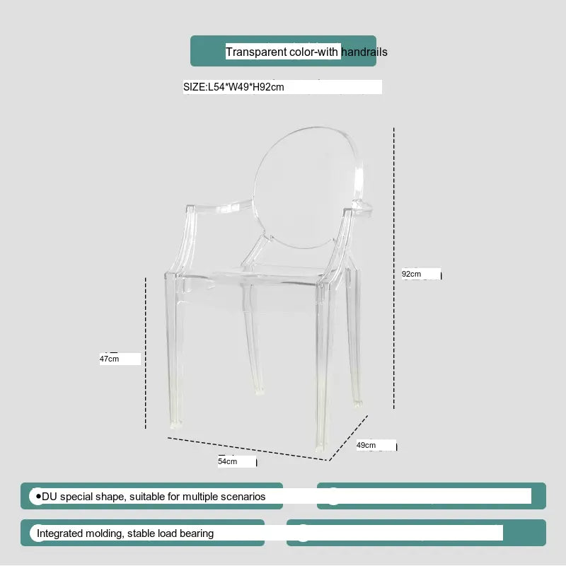 ABOUT WHITE Ambrosia Chic Translucent Dining Chair from ABOUT WHITE
