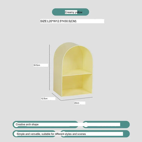 ABOUT WHITE Marcellus Elegant Minimalist Layered Storage Shelf from ABOUT WHITE