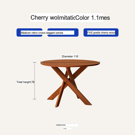 HANKE Quinton Minimalist Cherry Wooden Dining Table from HANKE