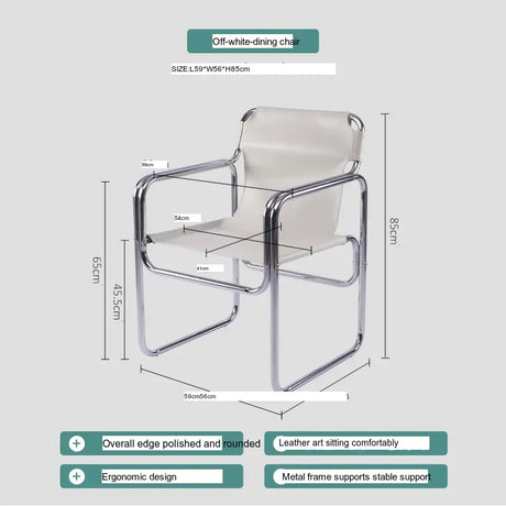 ABOUT WHITE Valeria Elegant Nordic Saddle Chair from ABOUT WHITE
